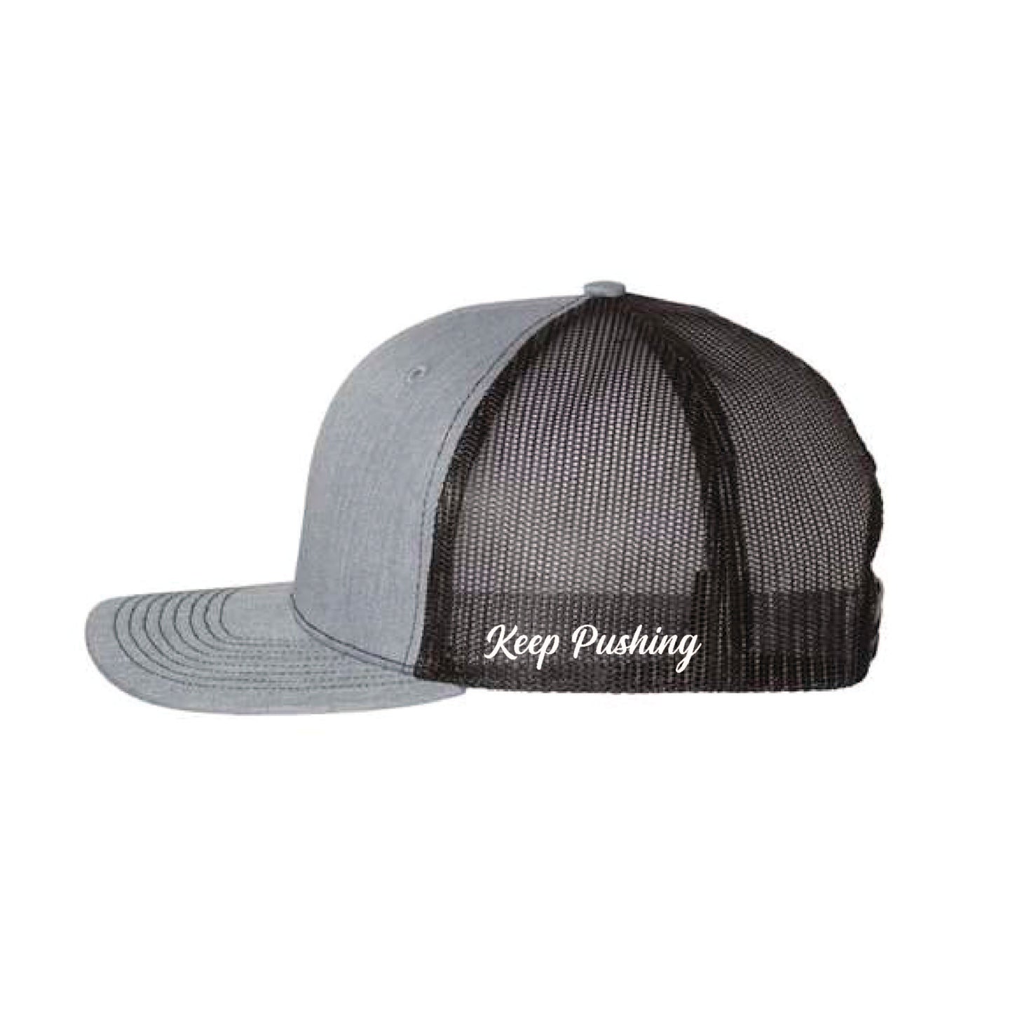 Heather Grey Hat - Leather Patch